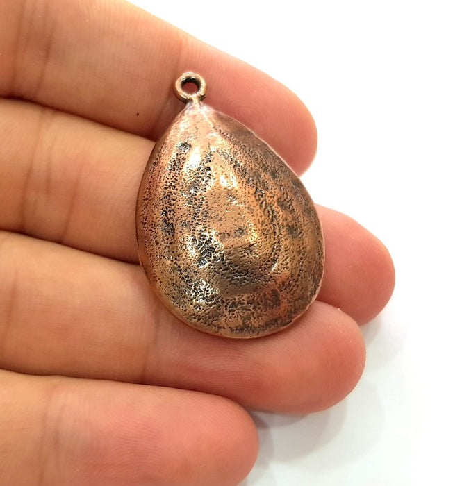 2 Copper Pendant Blank Mosaic Base inlay Blank Necklace Blank Resin Mountings Antique Copper Plated Metal (30x20 mm blank)  G14137