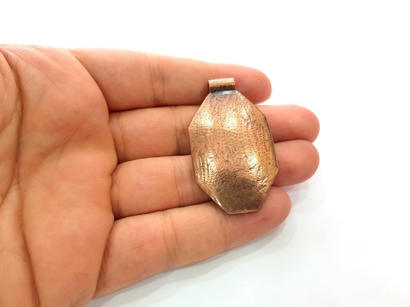 Copper Pendant Blank Mosaic Base inlay Blank Necklace Blank Resin Mountings Antique Copper Plated Metal (29x21 mm blank) G14138