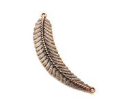 Copper Leaf Pendant Antique Copper Pendant Antique Copper Plated Metal (82x14mm) G14144