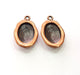 2 Copper Pendant Blank Mosaic Base inlay Blank Necklace Blank Resin Mountings Antique Copper Plated Metal (18x13 mm blank)  G14146