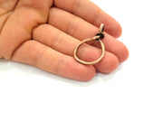 4 Antique Copper Pendant Antique Copper Plated Pendant (37x23mm) G14147