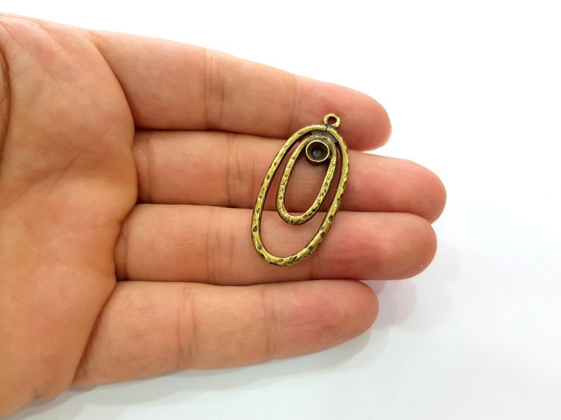 2 Antique Bronze Pendant Blank inlay Blank Mosaic Blank Resin Blank Bezel Base Setting Mountings Antique Bronze Plated(5mm blank) G14156