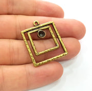 2 Antique Bronze Pendant Blank inlay Blank Mosaic Blank Resin Blank Bezel Base Setting Mountings Antique Bronze Plated(5mm blank) G14157