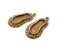 2 Antique Bronze Pendant Blank inlay Blank Mosaic Blank Resin Blank Bezel Base Setting Mountings Antique Bronze Plated(23x9mm blank) G16861