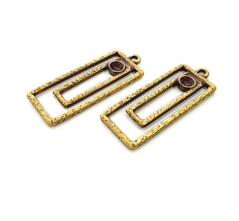 2 Antique Bronze Pendant Blank inlay Blank Mosaic Blank Resin Blank Bezel Base Setting Mountings Antique Bronze Plated(5mm blank) G16860