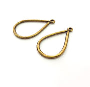 10 Drop Charm Antique Bronze Charm Antique Bronze Plated Metal (32x18mm) G17440