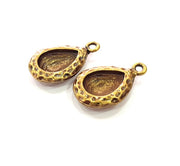 2 Antique Bronze Pendant Blank inlay Blank Mosaic Blank Resin Blank Bezel Base Setting Mountings Antique Bronze Plated(14x10mm blank) G14176