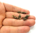 20 Bunch of grapes Charm Antique Bronze Charm Antique Bronze Plated Metal (15x6mm) G14189