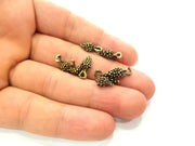 20 Bunch of grapes Charm Antique Bronze Charm Antique Bronze Plated Metal (15x6mm) G14189