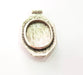 Silver Base Blank inlay Blank Earring Base Resin Blank Mosaic Mountings Antique Silver Plated Metal (29x21 mm blank )  G15623