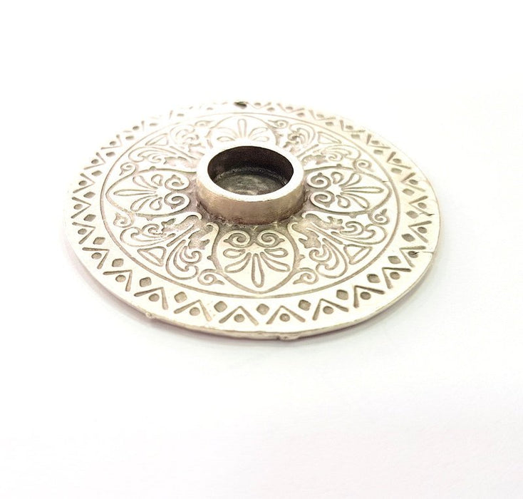 Silver Base Blank inlay Blank Earring Base Resin Blank Mosaic Mountings Antique Silver Plated Metal (10 mm blank )  G14199