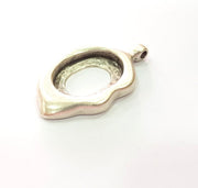 Silver Base Blank inlay Blank Earring Base Resin Blank Mosaic Mountings Antique Silver Plated Metal (28x21 mm blank )  G16289