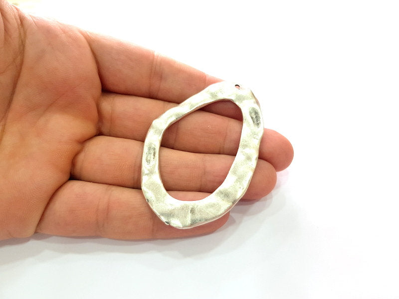 Cloud Pendant Silver Pendant Antique Silver Plated Metal (67x44mm) G14229