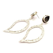 Earring Blank Base Settings Silver Resin Blank Cabochon Base inlay Blank Mountings Antique Silver Plated Brass (14x10mm blank) 1 Set  G14243