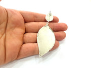 Earring Blank Base Settings Silver Resin Blank Cabochon Base inlay Blank Mountings Antique Silver Plated Brass (14x10mm blank) 1 Set  G14249