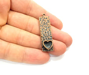 2 Copper Pendant Blank Mosaic Base inlay Blank Necklace Blank Resin Mountings Antique Copper Plated Metal ( 8 mm blank) G13733