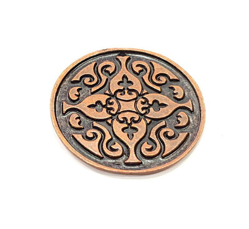 Antique Copper Pendant Antique Copper Plated Metal ( 42 mm ) G13735