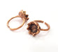 Copper Ring Settings inlay Ring Blank Mosaic Ring Bezel Base Cabochon Mountings (10 mm blank) Antique Copper Plated Brass G13736