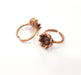 Copper Ring Settings inlay Ring Blank Mosaic Ring Bezel Base Cabochon Mountings (10 mm blank) Antique Copper Plated Brass G13736