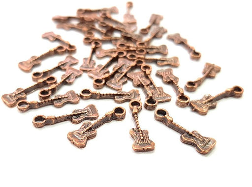 30 Violin Charm Antique Copper Charm Antique Copper Plated Metal (17x5mm) G13742