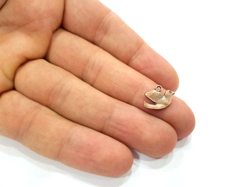 20 Bird Charm Antique Copper Charm Antique Copper Plated Metal (14x11mm) G13749