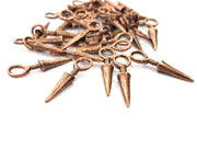 10 Antique Copper Charm Antique Copper Plated Metal (31x8mm) G13751
