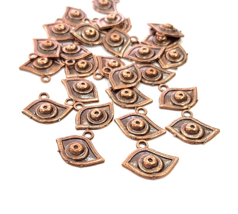 10 Antique Copper Charm Antique Copper Plated Metal (18x16mm) G13754