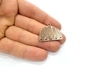 2 Hammered Connector Antique Copper Plated Metal (31x25mm) G13757