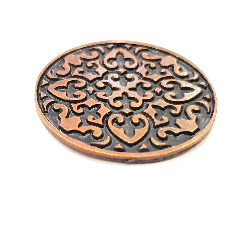 Antique Copper Pendant Antique Copper Plated Metal ( 43 mm ) G13763