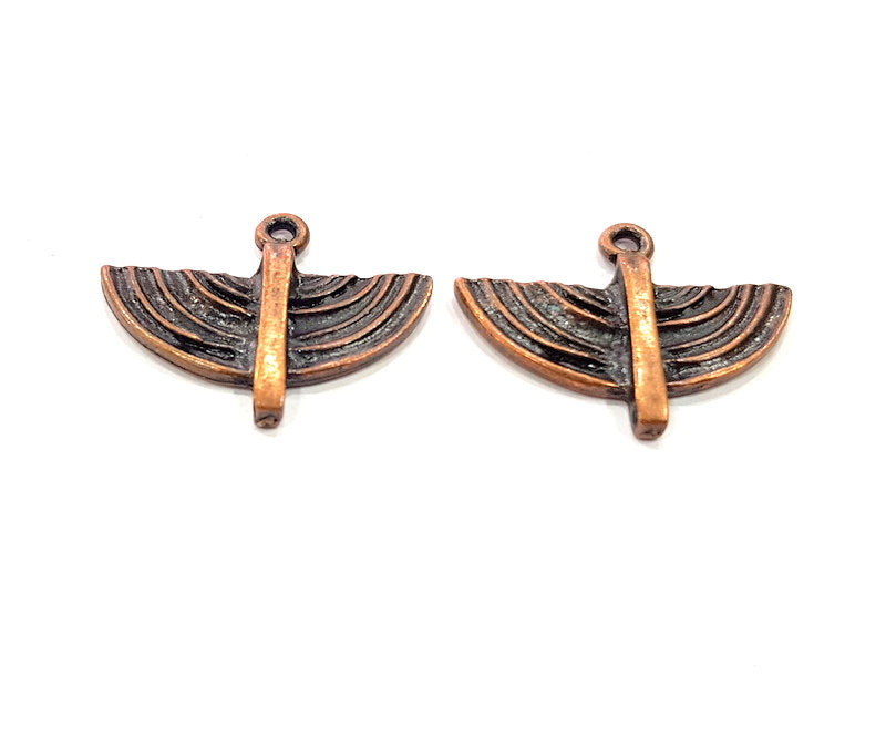 2 Antique Copper Charm Antique Copper Plated Metal (30x24mm) G13764