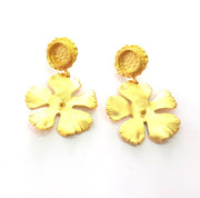 Earring Blank Base Settings Gold Resin Blank Cabochon Bases inlay Blank Mountings Gold Plated Brass (10mm blank ) 1 Set  G16292