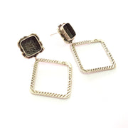 Earring Blank Base Settings Silver Resin Blank Cabochon Base inlay Blank Mountings Antique Silver Plated Brass (10mm blank) 1 Set  G14271