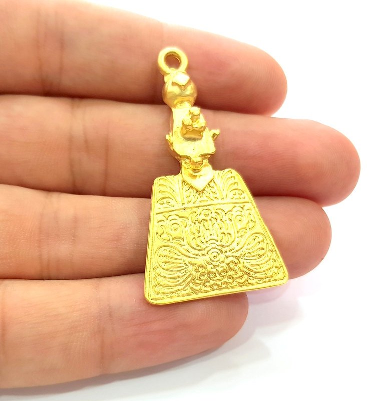 Gold Charms Gold Plated Metal (43x26mm)  G14278