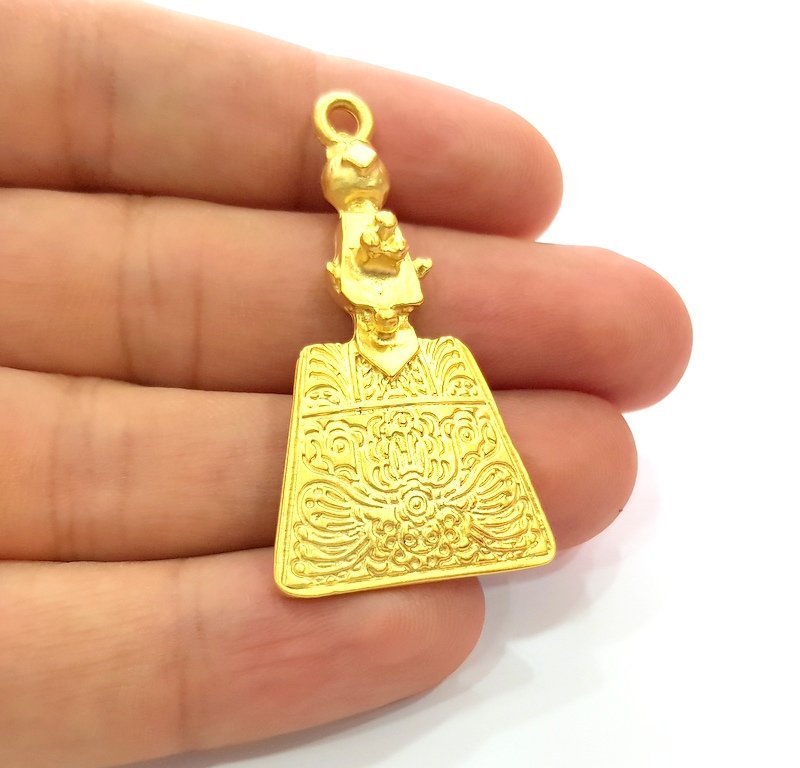 Gold Charms Gold Plated Metal (43x26mm)  G14278
