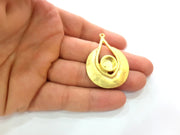 Gold Pendant Blank Gold Pendant Gold Plated Metal (10mm blank)  G14288