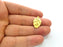 4 Leaf Charm Gold Charms Gold Plated Metal (23x14mm)  G14294