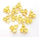6 Clover Charm Gold Charms Gold Plated Metal (16x12mm)  G14296