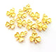 6 Clover Charm Gold Charms Gold Plated Metal (16x12mm)  G14296