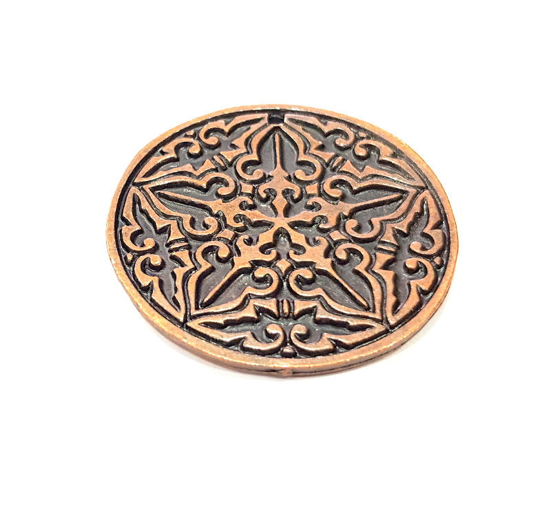Antique Copper Pendant Antique Copper Plated Metal ( 43 mm ) G13768
