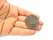 Antique Copper Pendant Antique Copper Plated Metal ( 43 mm ) G13768