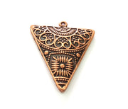Triangle Pendant Antique Copper Pendant Antique Copper Plated Metal ( 46x38 mm ) G13771