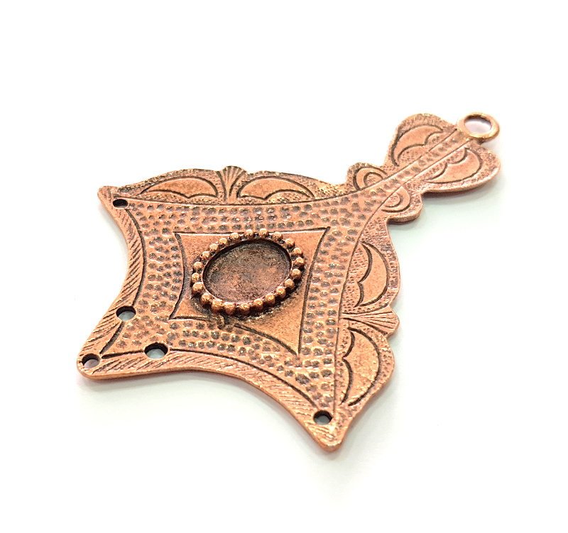 Copper Pendant Blank Antique Copper Pendant Antique Copper Plated Metal ( 82x56 mm ) G13772