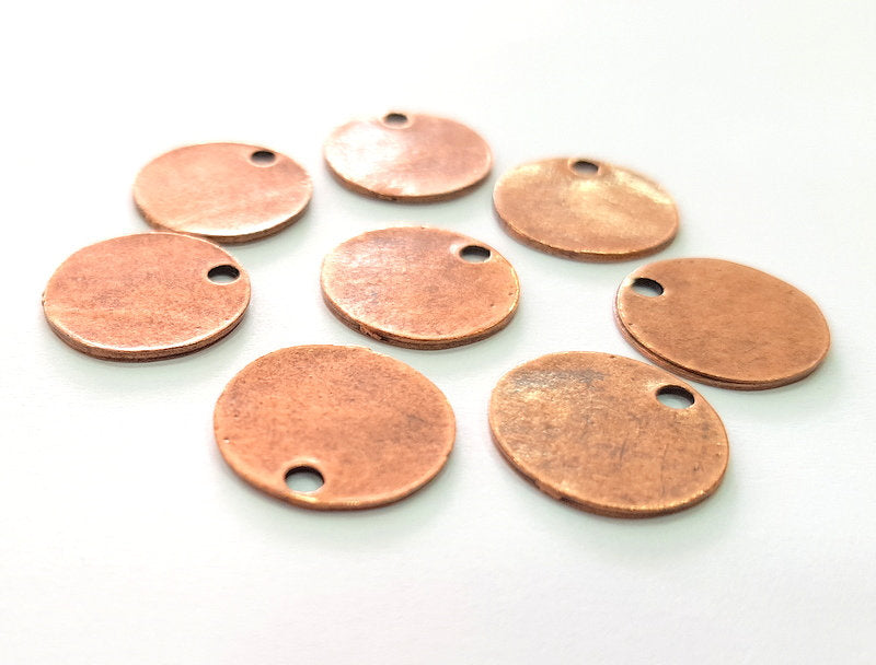 10 Copper Flake Charm Antique Copper Charm Antique Copper Plated Metal (16mm)  G13773