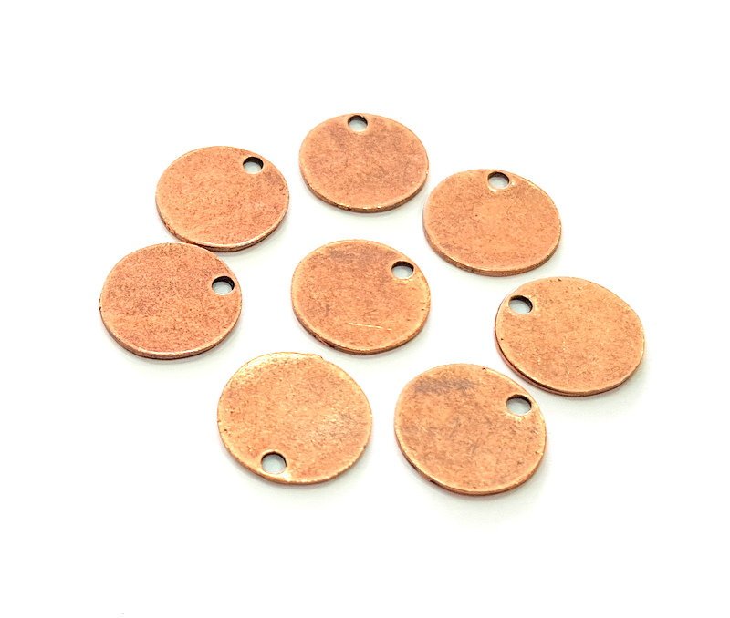 10 Copper Flake Charm Antique Copper Charm Antique Copper Plated Metal (16mm)  G13773