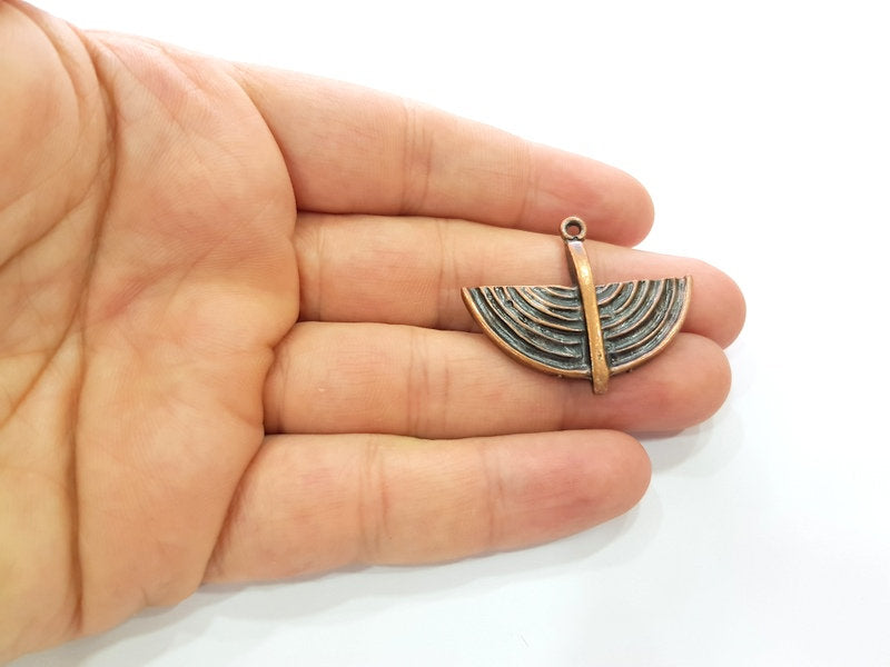 2 Antique Copper Charm Antique Copper Plated Metal (39x32mm) G13778