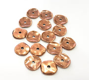 20 Copper Perforated Flake Findings Antique Copper Charm Antique Copper Plated Metal (13mm) G13782