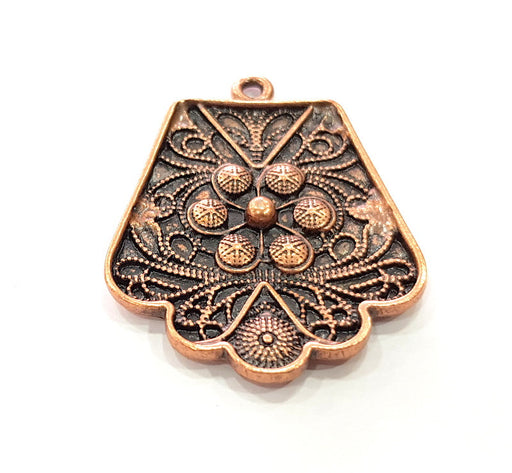 Copper Pendant Antique Copper Plated Metal ( 43x34 mm ) G13784
