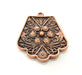 Copper Pendant Antique Copper Plated Metal ( 43x34 mm ) G13784