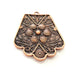 Copper Pendant Antique Copper Plated Metal ( 43x34 mm ) G13784
