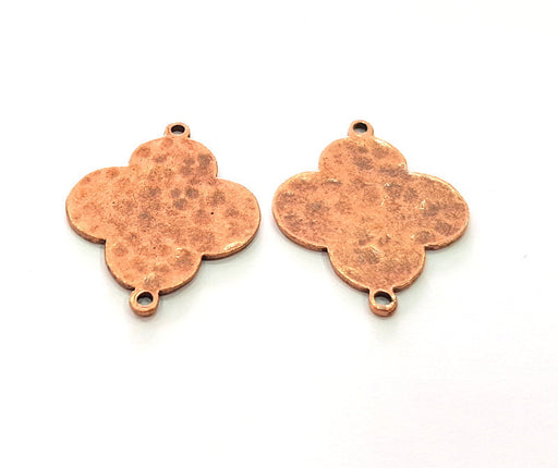 5 Antique Copper Connector Charm Antique Copper Plated Metal (30x24mm) G13785